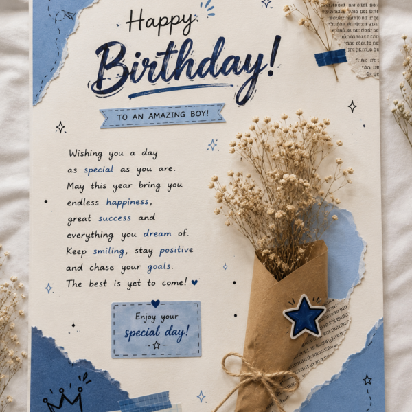 Personalized Birthday Scrapbook Card