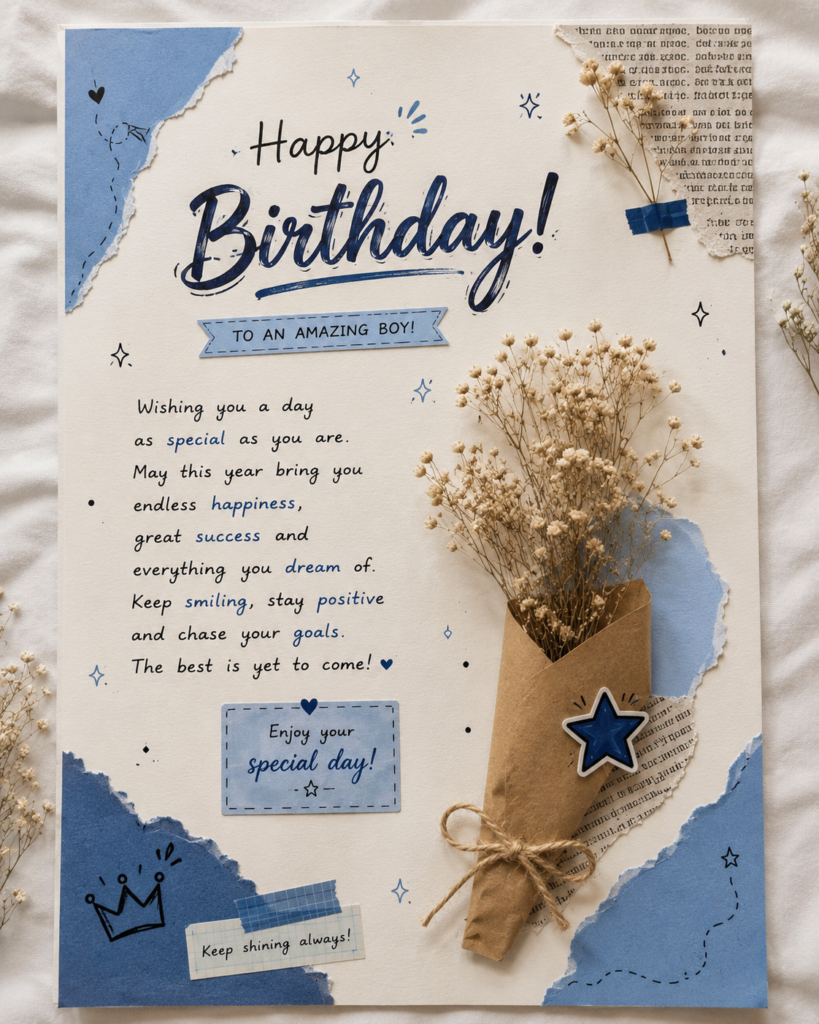 Personalized Birthday Scrapbook Card