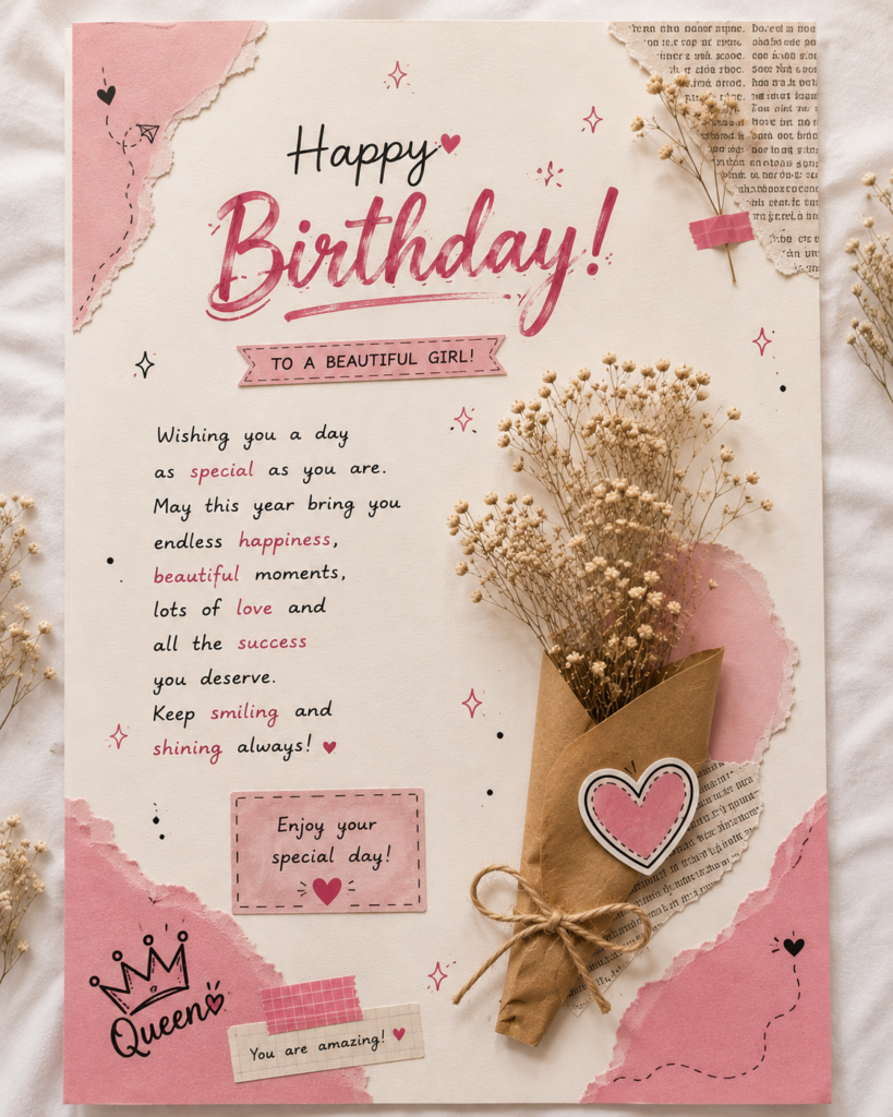 Personalized Birthday Scrapbook Card