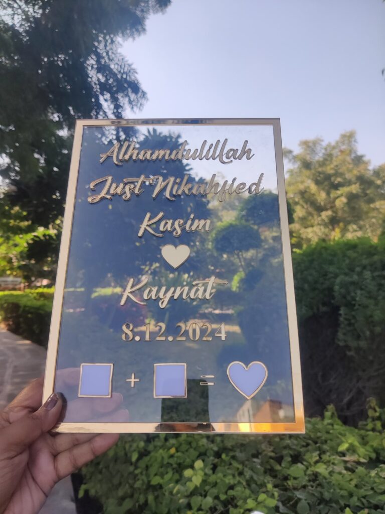Personalized Thumb Impression Frame.