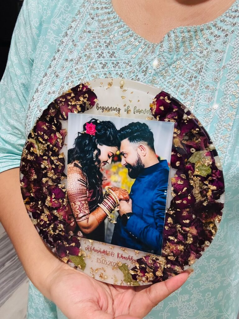Personalized Resin Varmala Preservation Frame
