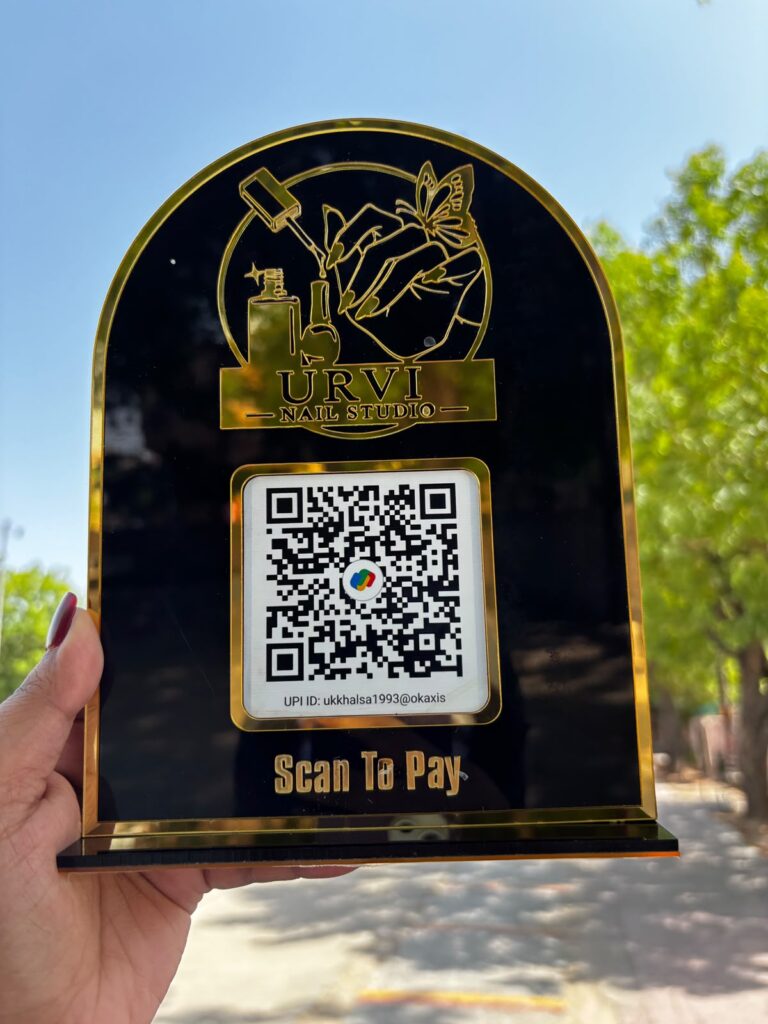 Premium Acrylic QR Code Payment Standee