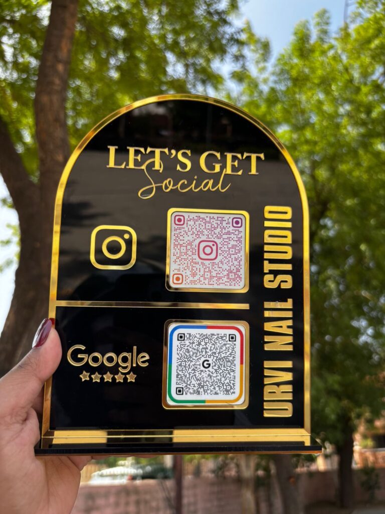 Premium Acrylic QR Code Payment Standee